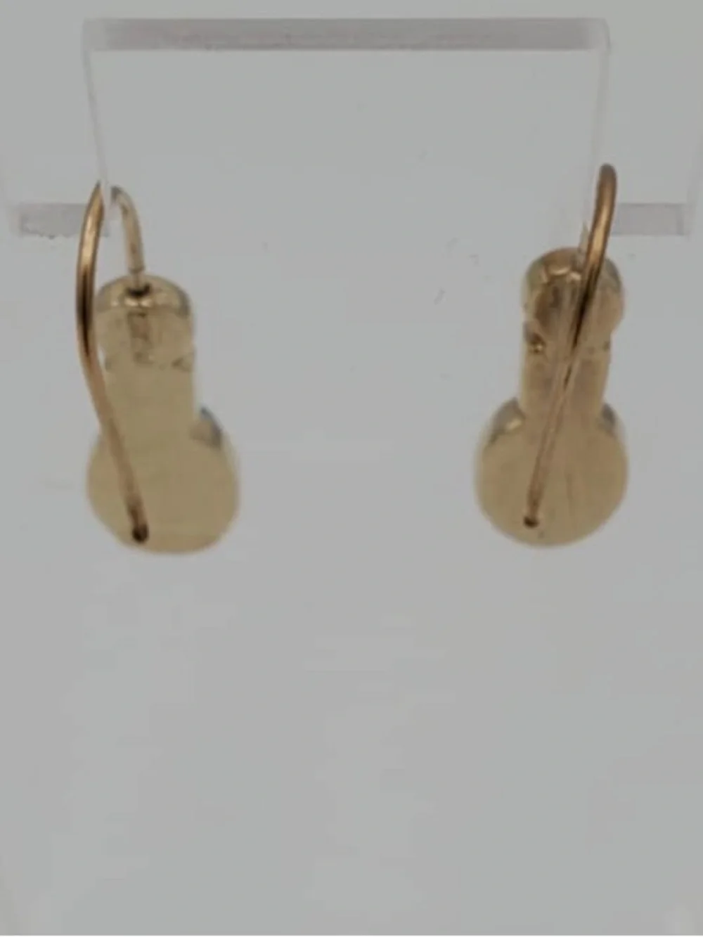 Vintage MONET Green Blue Gold Tone Dangle Pierced Earrings